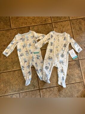 NWT Disney Baby *Bundle of 2* Wishes and Dreams Sleep & Play Sleepers sz 3-6M